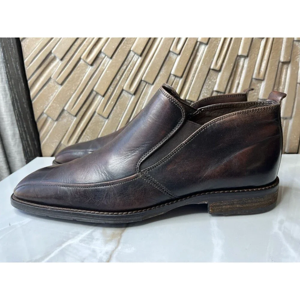 Johnston & Murphy 20-6318 Men Boots Chelsea Stretch Double Gore Leather 11 M
